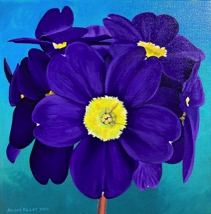 Primrose, Acrylic painting by Arlene Kelley